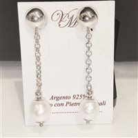 Orecchini Vidali Gioielli Donna in Argento Perla ORAR-57-34 - ORAR-57-34